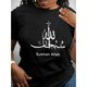 thumbnail image 1 of 1pc Women'S Casual Crew Neck T-Shirt with Geometric Anchor Pattern - Polyester Knit Fabric, Medium Stretch, All-Season Comfort, Fashionable Short Sleeve Top, 1 of 8