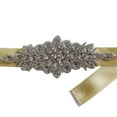 thumbnail image 5 of Women's belt Crystal Wedding Belts Satin Rhinestone Wedding Dress Belt Wedding Accessories Bridal Ribbon Sash Belt Champagne color, 5 of 7