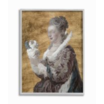 Stupell Industries Mystery Duchess with Puppy Censored Classical Art Designed by Studio W