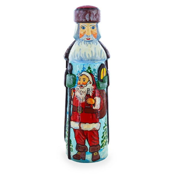 Hand Carved Wooden Santa 7.25 Inches