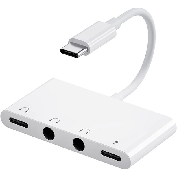 USB to 3.5mm Headphone Audio Splitter iPad Pro Headphones Jack