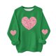 thumbnail image 3 of TaTaai Youth Valentine's Day Printed Long-Sleeve Round Neck Hoodie, Fleece-Lined Warm Casual Loose Top, Soft Fabric for All Season Daily Photoshoot Wear Gift, 3 of 5