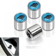 thumbnail image 1 of Carolina Panthers Chrome Valve Stem Caps, 1 of 1