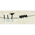 thumbnail image 2 of Pelletier, Alain 24x12 White Modern Wood Framed Museum Art Print Titled - Birds on a Wire - Joy, 2 of 4