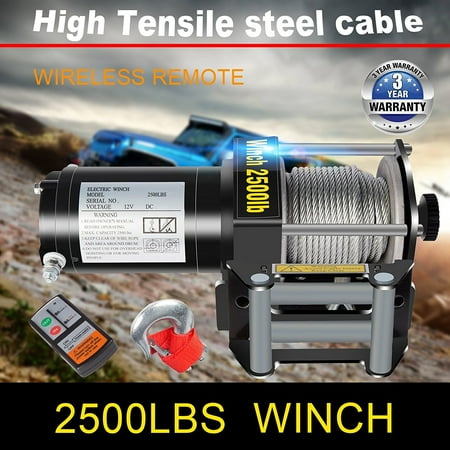 Walmart Tire Installation Price >> DCFlat 12V 2500LBS Synthetic Rope Electric Winch for ... Walmart Tire Installation Price >> DCFlat 12V 2500LBS Synthetic Rope Electric Winch for ...
