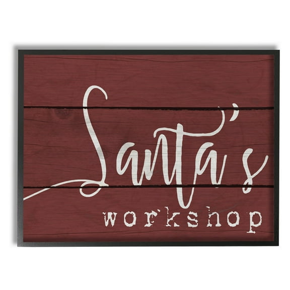 The Stupell Home Decor Collection Santas Workshop Framed Wall Art