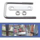thumbnail image 4 of 8pcs Square U-Bolts with Plate & Nut for Trailer Roof Mounting, 20x60x120mm M10 Threaded Silver Hardware Set, 4 of 5