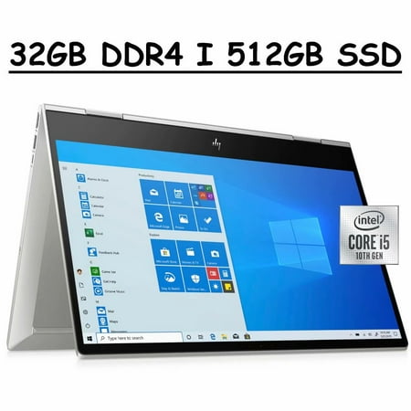 2021 HP Envy x360 Premium Convertible 2 in 1 Laptop Computer I 15.6" FHD IPS Touchscreen I Intel Quad-Core i5-10210U I 32GB DDR4 512GB SSD I Backlit Fingerprint B&O Webcam Win 10