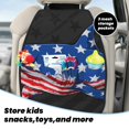 thumbnail image 5 of Naloa Shark With USA Flag 2Pcs Anti-Kick Back Seat Cover Kick Mat, Car Seat Protector with 3 Storage Pockets, 5 of 8