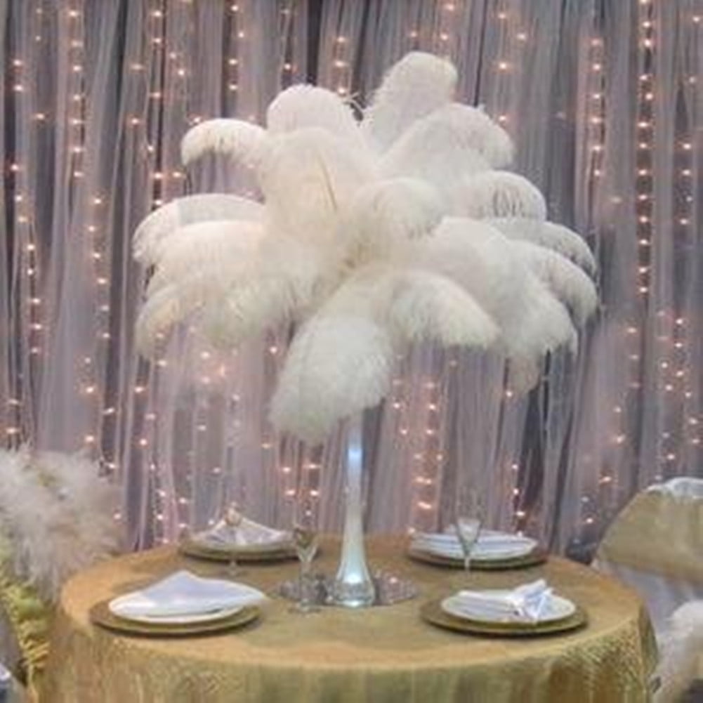 10 Pcs White Ostrich Feather Clearance, Pack of 10 12 ...