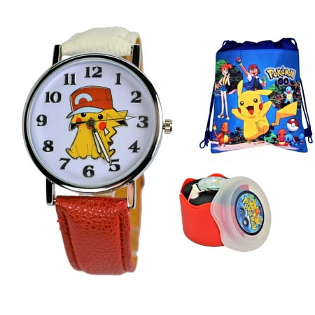 Pokemon Pikachu Quartz Analog Wrist Watch For Men Women Boys...