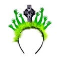 thumbnail image 2 of Diadema Mano Fantasma Lápida Halloween Accesorios para Fiesta Graduación Festival Peludo (verde), 2 of 3