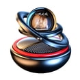 thumbnail image 2 of Xecvkr Solar Rotating Car Perfume Aluminum Alloy Suspension Decorative Car Air Freshener Scent Diffuser Circular Geometric Sun Powered Odor Eliminator 2.6x2.6in 1pc, 2 of 5