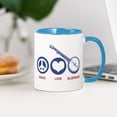 thumbnail image 3 of CafePress - Peace Love Bluegrass Mug - 11 oz Ceramic Mug - Novelty Coffee Tea Cup, 3 of 4
