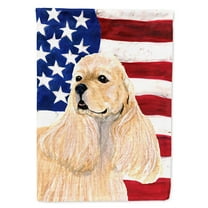 USA American Flag with Cocker Spaniel Garden Flag