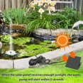thumbnail image 3 of Bomba de fuente solar, bomba de fuente de agua solar con 6 boquillas para baños de pájaros, estanques, jardines, piscinas, peceras, exteriores y acuarios, 3 of 4