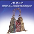 thumbnail image 3 of Sagefinds Natrona Tapestry Bag | Southwestern Pattern | Lined Interior Pockets | Double Handles 21", 3 of 6
