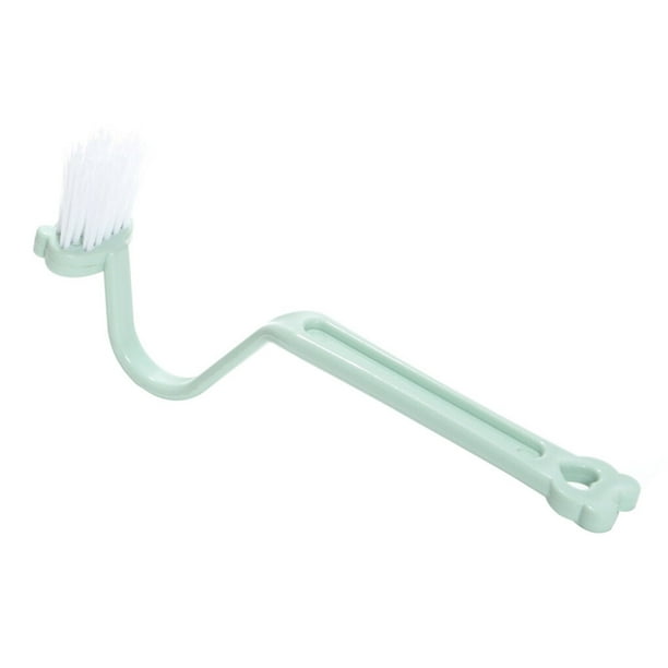 Wosthever Cepillo de limpieza en forma de S de alta con gancho, cepillos de baño de pelo suave, cepillo de limpieza para baño, Suministros de limpieza para el hogar verde