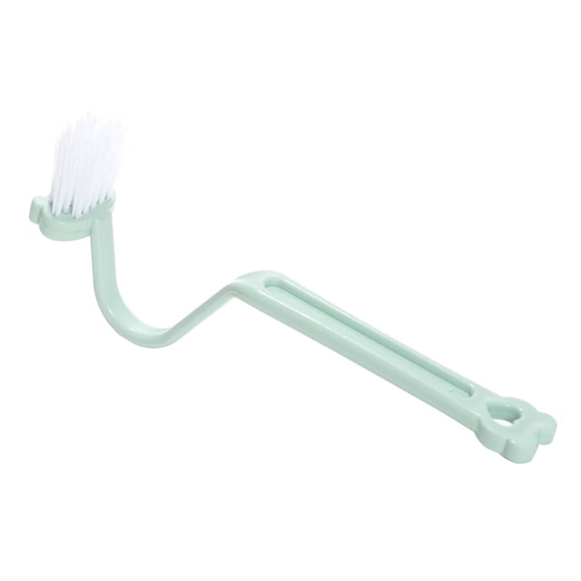 Wosthever Cepillo de limpieza en forma de S de alta con gancho, cepillos de baño de pelo suave, cepillo de limpieza para baño, Suministros de limpieza para el hogar verde