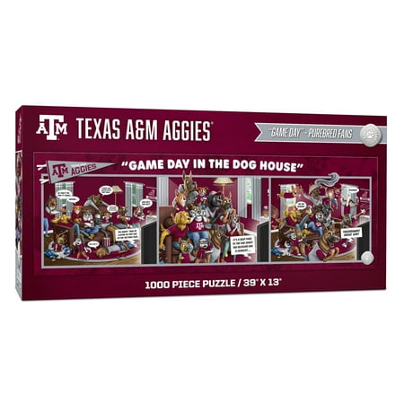 YouTheFan NCAA Texas A&M Aggies Purebred Fans Gameday in the Dog House 1000PC Puzzle