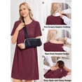 thumbnail image 6 of Pinspark Hospital Gowns Open Back for Women Bedridden Nightgowns Back Opening Short Sleeve Post Surgery Tear Away Adaptive Dresses, 6 of 6