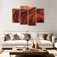 thumbnail image 2 of Elephant Stock Wood Grain Pattern Wall Art - Horizontal Multi Panel Canvas - Living Room Wall Decor - Abstract Multi Panel - Brown And Orange Decor - 75" x 48", 2 of 4