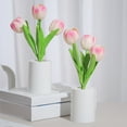 thumbnail image 5 of PONPRNGY Flower Table Lamp Tulip Desk LED Night Light for Home Living Room Decor Artificial Flower with Vase Table Centerpieces for Birthday Holiday Party Wedding Room Decoration, 5 of 7