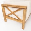 thumbnail image 6 of GDF Studio Cascada Outdoor Acacia Wood Left Arm Loveseat and Coffee Table Set with Cushion, Teak and Beige, 6 of 14