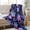Blue-Purple Flowers, variant on Plush Blankets Soft Glowing Throw Soft Cozy Blankets For Couch Bed Travel Office Camping Floral Antique Style
