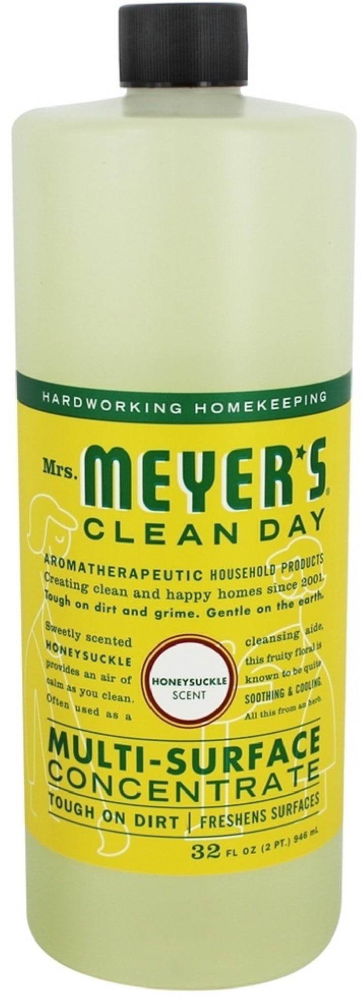 4 Pack - Mrs Meyers Clean Day Multi-Surface Concentrate, Honeysuckle 32 ...