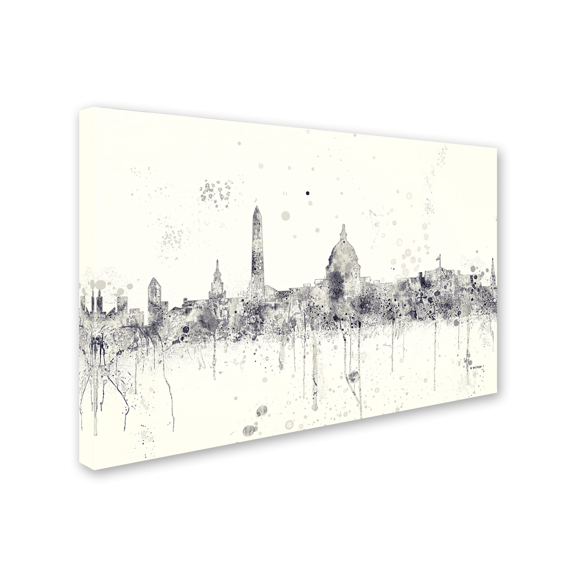 Trademark Fine Art 'Washington DC Skyline Mclr-1 Blueprint' Canvas Art by Marlene Watson