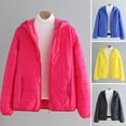 thumbnail image 2 of comerut Fall Winter Women Jacket Thick Padded Warm Windproof Soft Zipper Closure Loose Cardigan Hooded Long Sleeve Lady Down Coat, 2 of 7