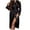 Black, variant on biudgviw Robes for Women Comfy Long Sleeve Belted Sleepwear Midi Nightgown Fashion Open Front Loose Cardigan Bathrobe