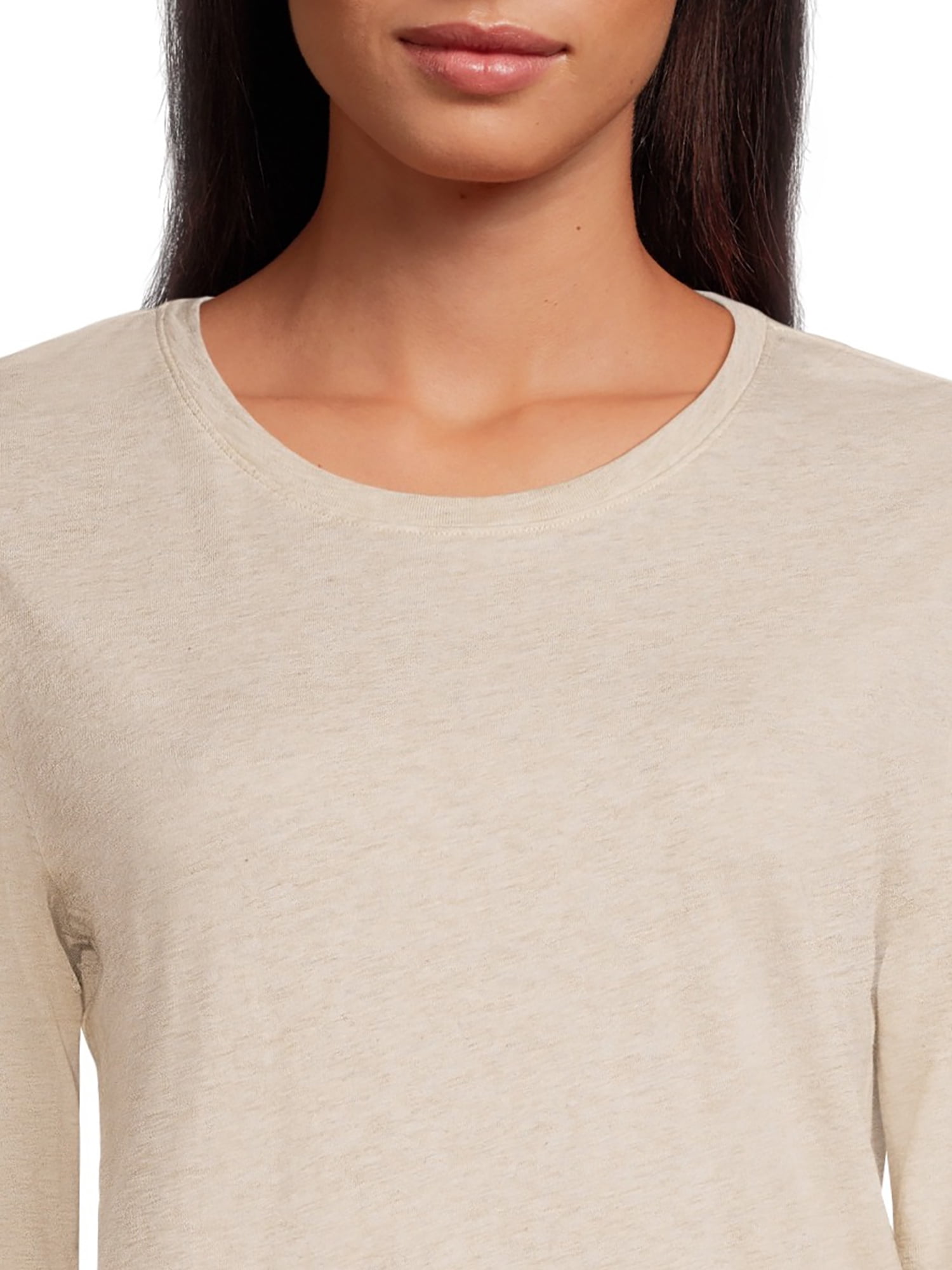 Time and Tru Women's Long Sleeve T-Shirt, Sizes S-XXXL