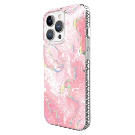 onn. Phone Case for iPhone 13 Pro Max / iPhone 12 Pro Max - Pink Pearlescent Swirl