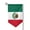 Sharp Corner, variant on Mexico-Flag Garden Flag Double Sided Flags with Vivid Color for Yard Lawn Garden Decor 12.5 x18 Inch Square