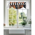 thumbnail image 2 of Black Girl African Tie Up Valances Curtain, Adjustable Kitchen Elegant Women Abstract Orange Geometric Tribal Valances for Windows Decor, Rod Pocket Short Curtains Set for Bedroom/Bathroom, 54"x18", 2 of 8