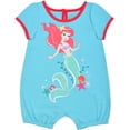 thumbnail image 2 of Disney Baby Girls' Ariel The Little Mermaid 3 Pack Rompers, 2 of 8