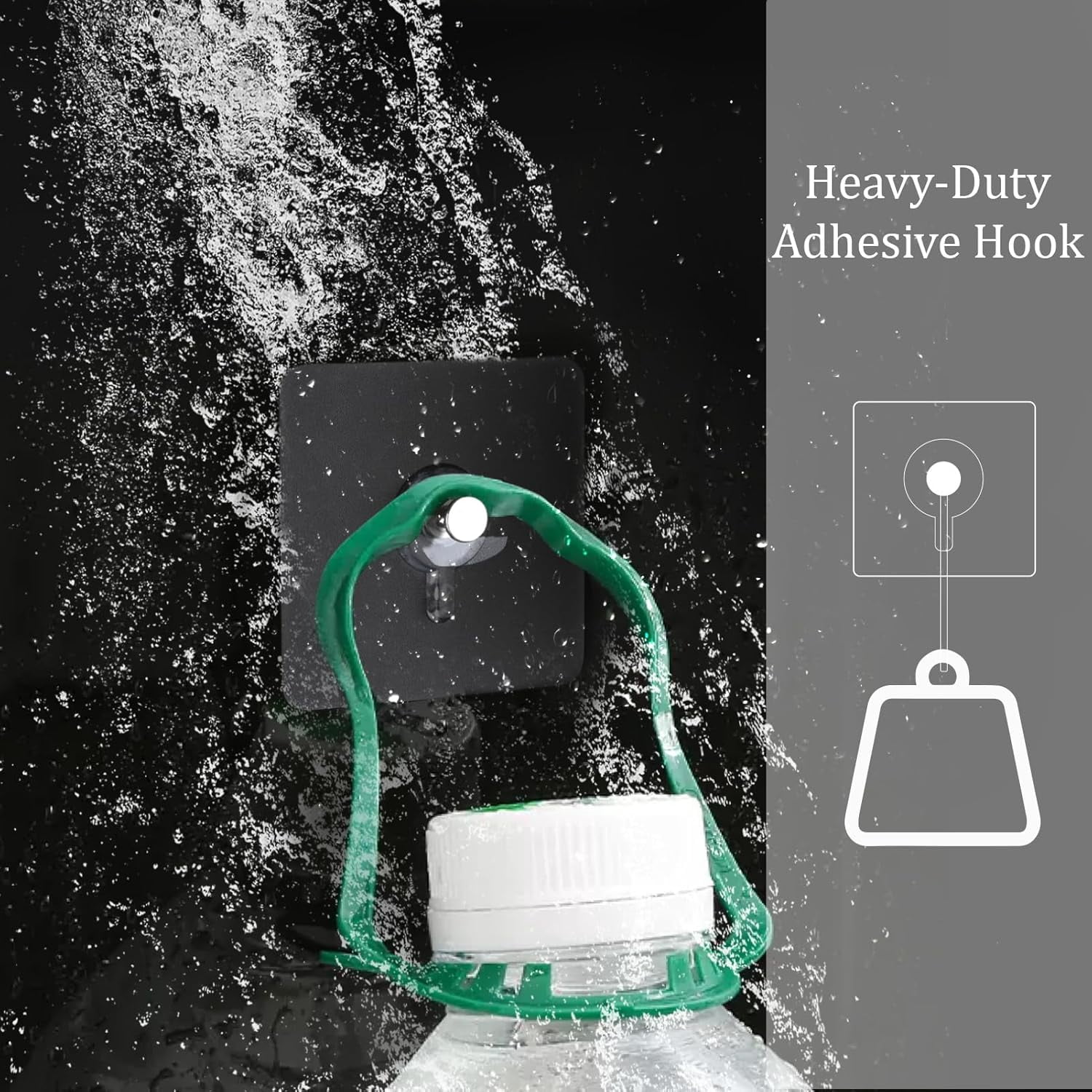 Drill Free Adhesive Hs, 24 Pcs Picture Hangers Without Nails, Nail Free Wall Hangers, Wall Hs Adhesive for Hanging for Kitchen, Bathroom, Home