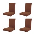 thumbnail image 1 of fastboy 4pack/lot And Style Chairs With Stretchy Chair Covers High Elasticity Non-slip light brown, 1 of 6