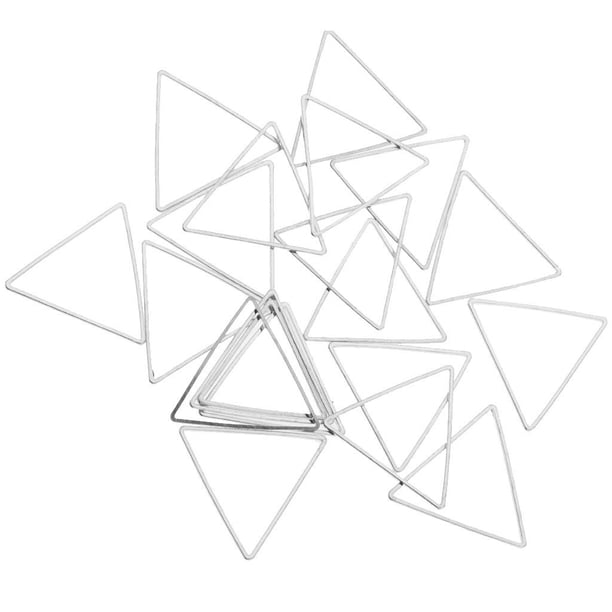 20pcs Joyería Colgante Geométrica Que Hace Las s Del Collar de Bricolaje Pendiente Cuelga - Triángulo de plata 27 mm Sunnimix Pendiente colgante