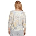 thumbnail image 2 of Alfred Dunner Womens Textured Paisley Beaded Neck Top, 2 of 4