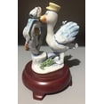thumbnail image 3 of Italian Imported Porcelain Blue Baby Stork Figurine, 3 of 5