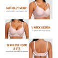 thumbnail image 2 of Bras SINFLA V Neck Wireless para mujer, cobertura total, 2 of 6