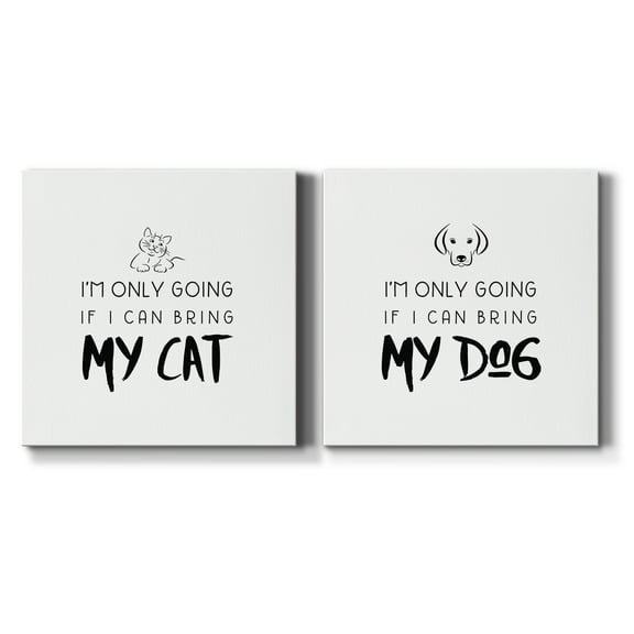Bring My Cat - Premium Gallery Wrapped Canvas - Ready to Hang Set of 2 - 40 x 40 Each