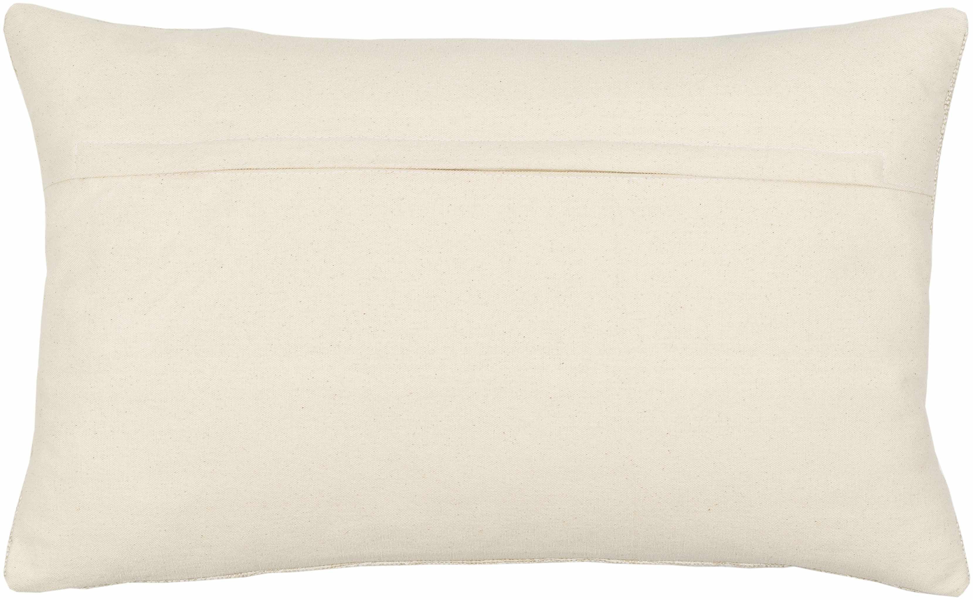 Hauteloom Oaqui Decorative Throw Pillow - Sofa Couch Cushion Cover - Boho Farmhouse Square Pillow Cover - Viscose - Cream