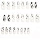 thumbnail image 4 of 24Pcs Nude Press on Nails Long Coffin, Snake Moon & Star False Nails with Design, Acrylic Fake Nails for Women and Girls, 4 of 5