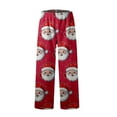thumbnail image 2 of Gunia Boys Flannel Pajama Pants Santa Claus Autumn Winter Christmas Cute Cartoon Print Casual Home Long Pants Pjs Soft Homewear Cosy Homewear 6-7 Years, 2 of 5