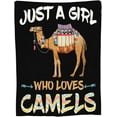 thumbnail image 2 of Camel Blanket Desert Camel Plush Throw Blanket Super Soft Cozy Warm Fleece Camel Bedding Blanket Gifts for Kids Girls Boys Women 40"X50", 2 of 6