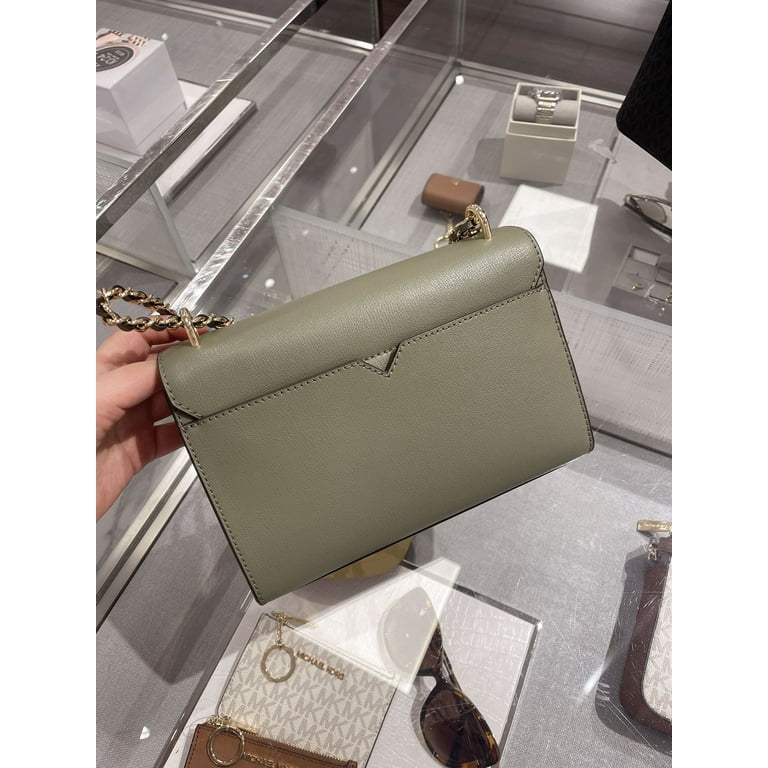 Rockstud Spike Calfskin Shoulder Bag for Woman in Green